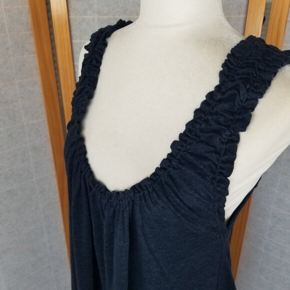 Theory Linen Silk Maxi Dress Navy Blue Size Small - Picture 8 of 11